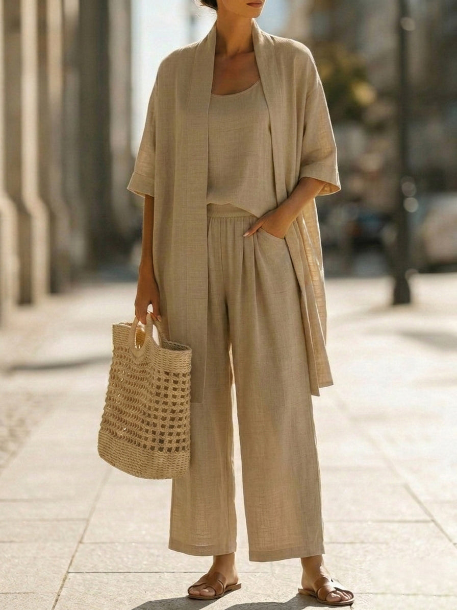 Judith | Elegant Three-Piece Kimono Set